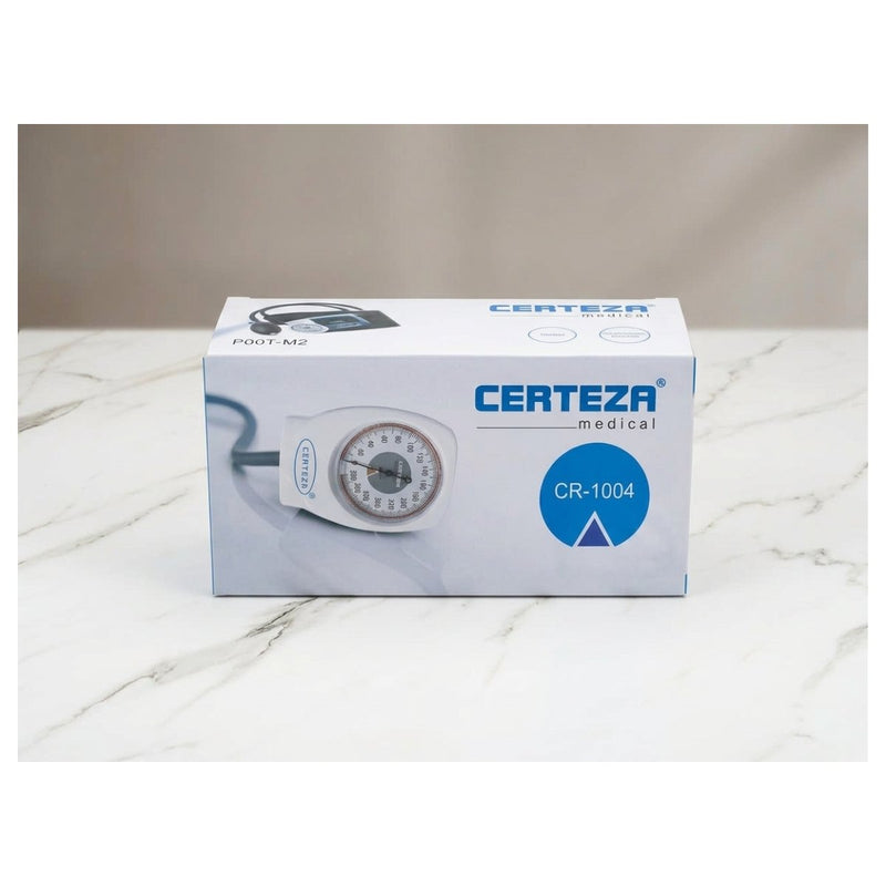 Certeza CR-1004 large dial aneroid sphygmomanometer with cuff and inflation bulb