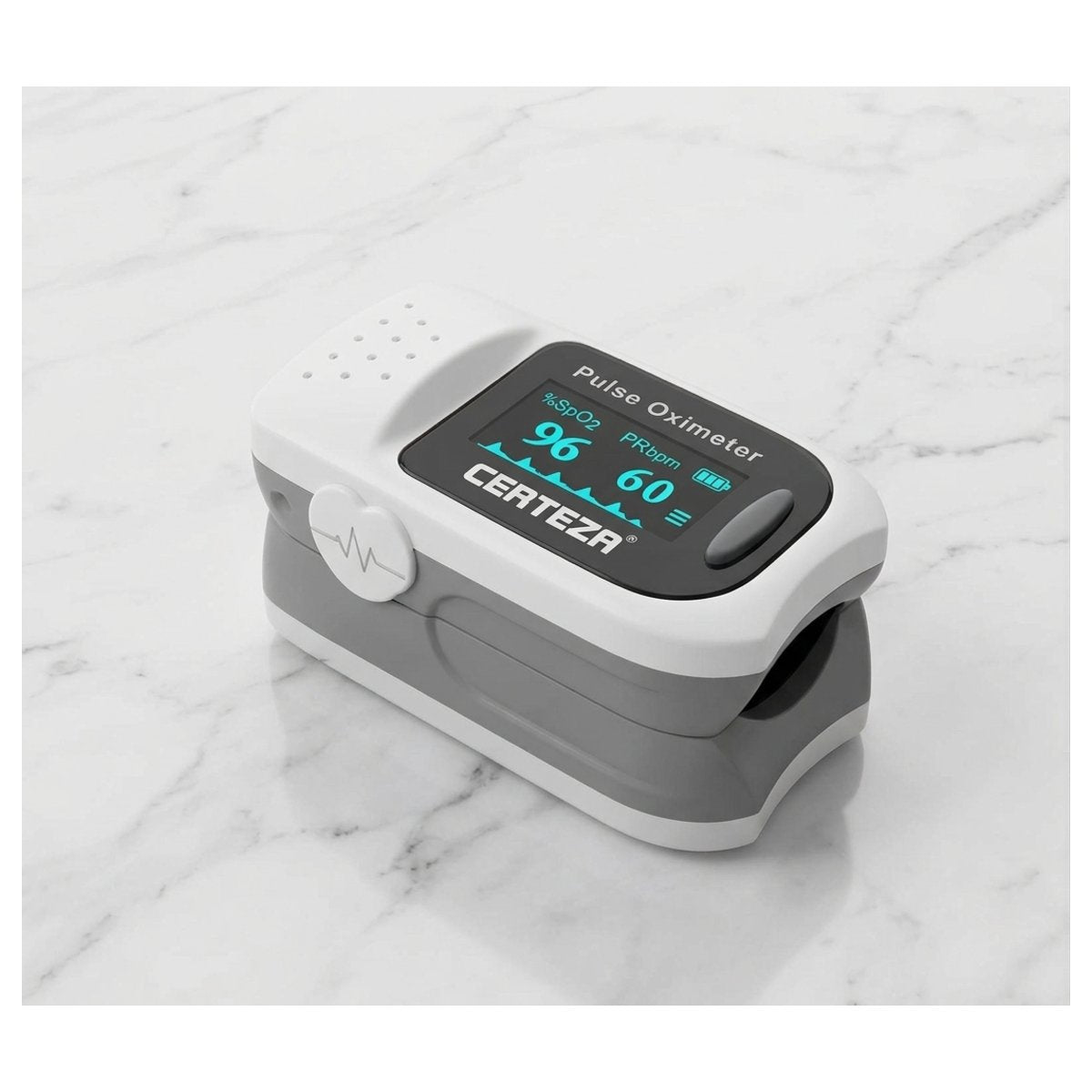 Certeza PO-907 fingertip pulse oximeter with dual colour OLED display