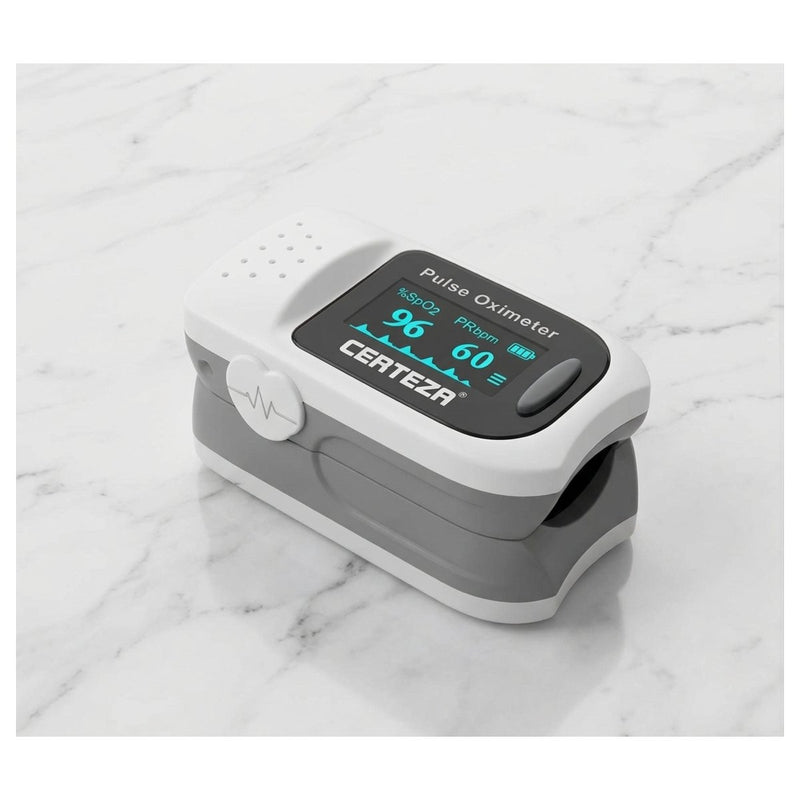 Certeza PO-907 fingertip pulse oximeter with dual colour OLED display