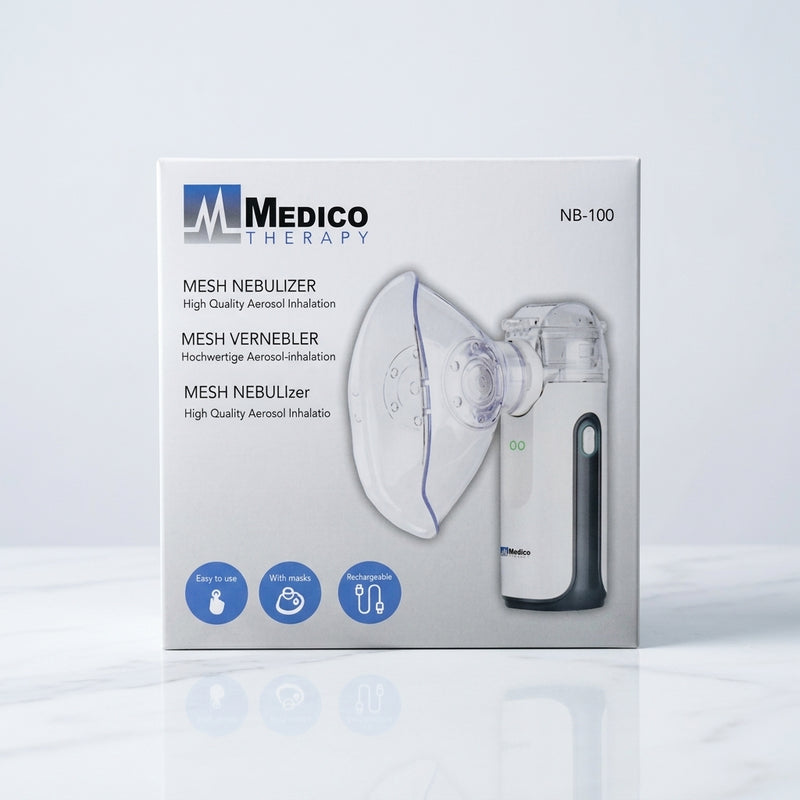 Medico NB-100 portable rechargeable mesh nebulizer with masks
