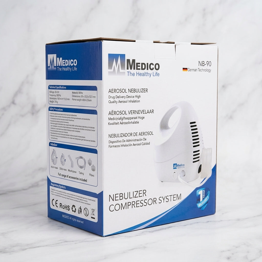 Medico NB-90 compressor nebulizer machine with adult and child masks