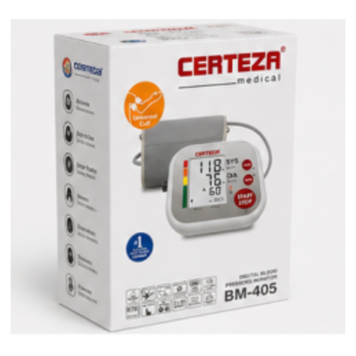 Certeza BM-405 automatic upper arm digital blood pressure monitor with cuff